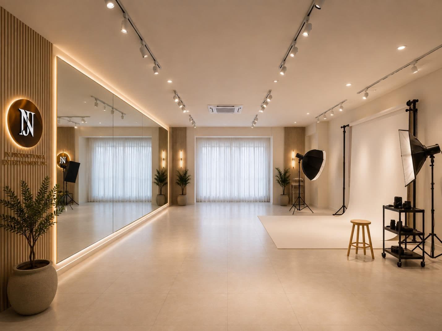 Concept visualization of the JN Business Hub studio and workshop space